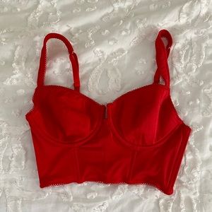 Adika red corset top